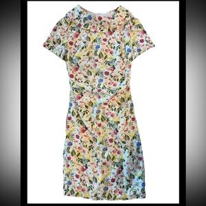 Sara Campbell white Floral Dress 4 cocktail dinner date night dress white ivory